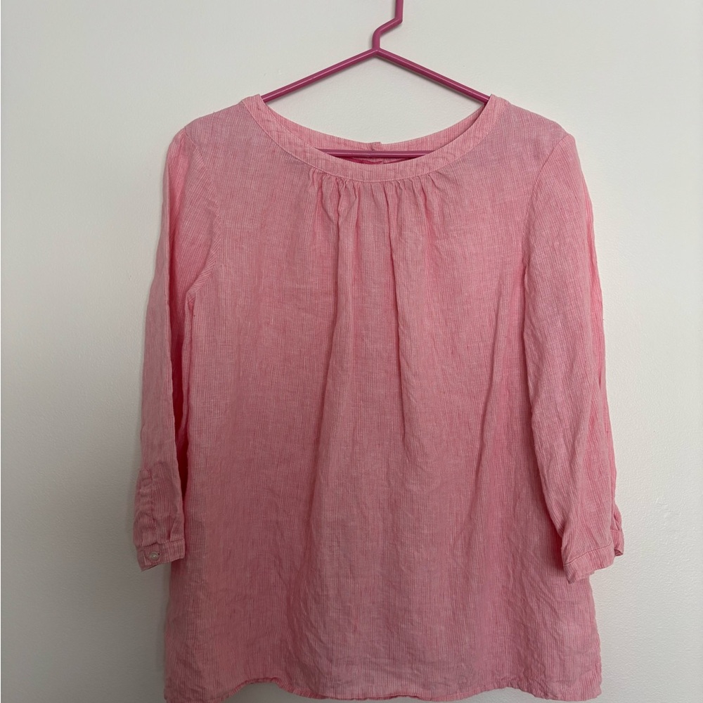 Boden Soft Pink Linen Blouse
